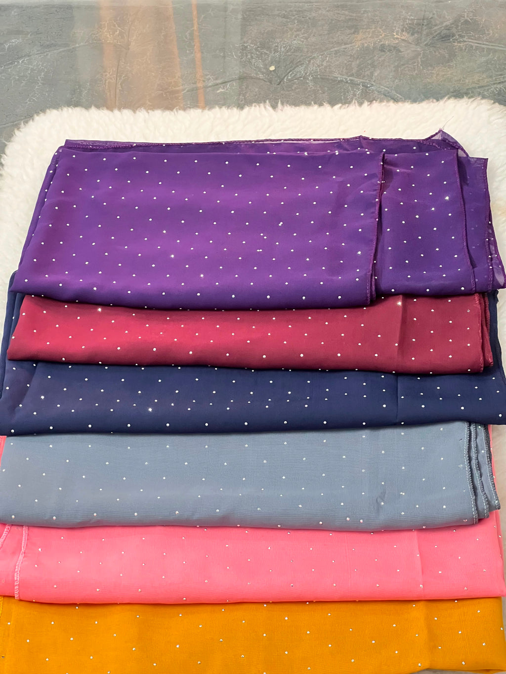 Stone Chiffon Hijab - Bundle of 6