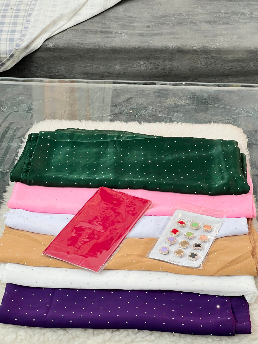 Stone Chiffon Hijab - Bundle of 6
