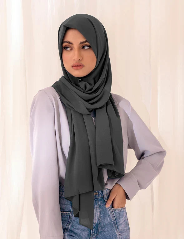 Chiffon Georgette - CharCoal