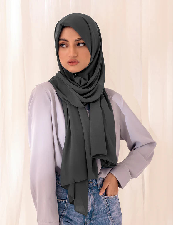 Chiffon Georgette - CharCoal
