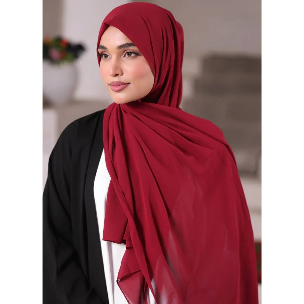 Chiffon Georgette - Cherry