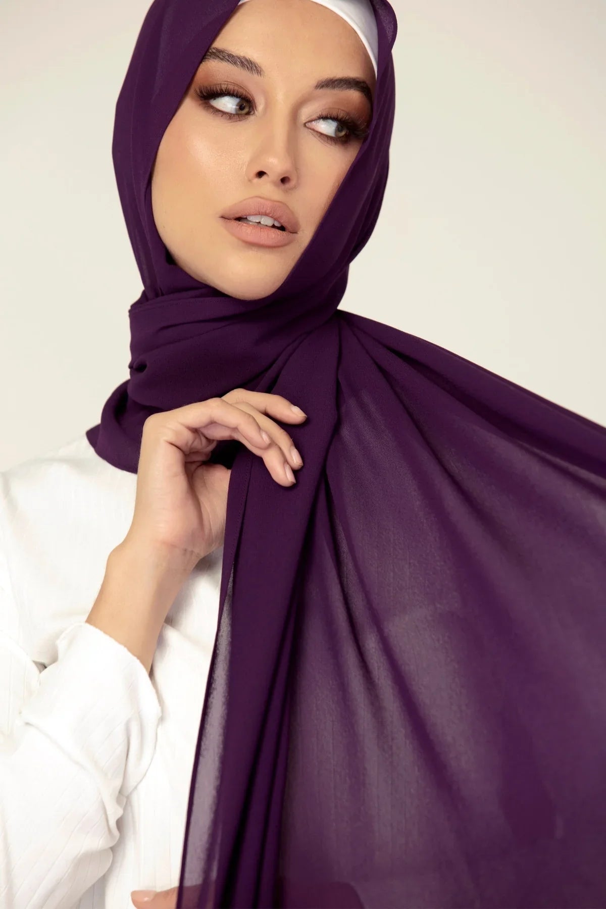Chiffon Georgette - Eggplant