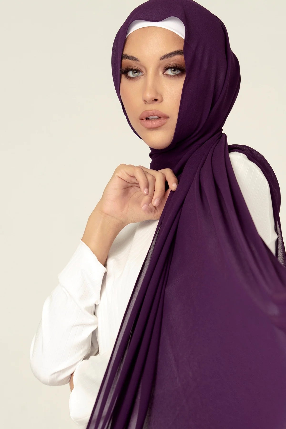 Chiffon Georgette - Eggplant