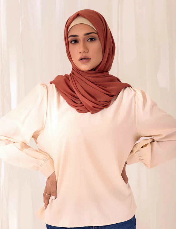 Chiffon Georgette - Foxy Red