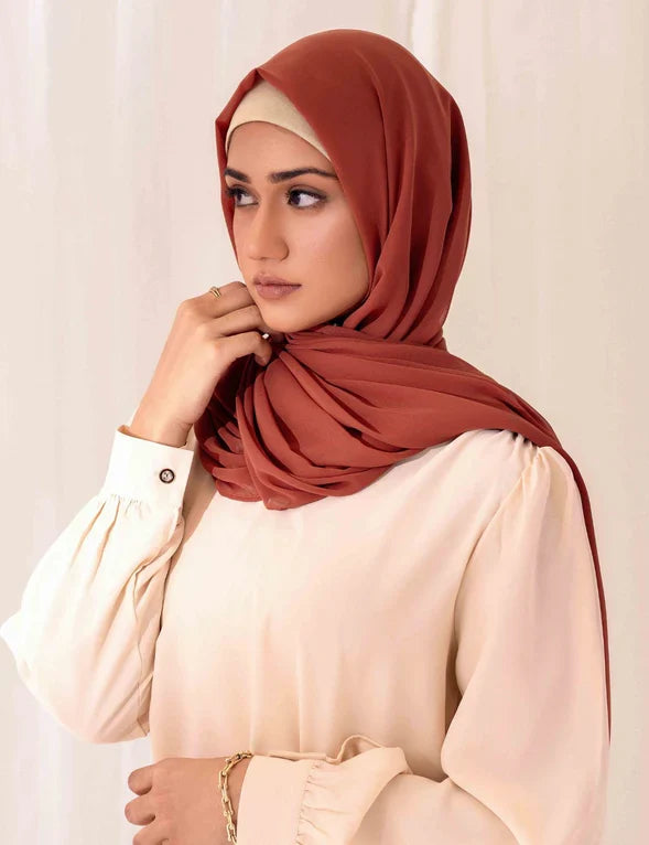 Chiffon Georgette - Foxy Red