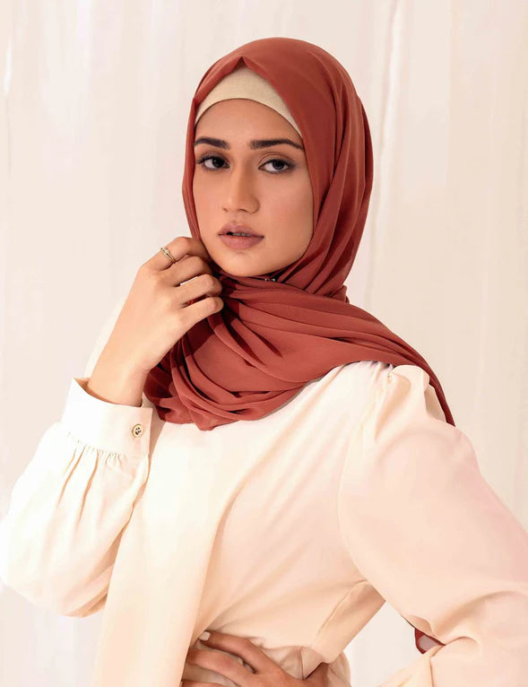 Chiffon Georgette - Foxy Red