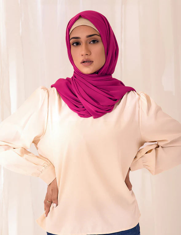Chiffon Georgette - Hot pink