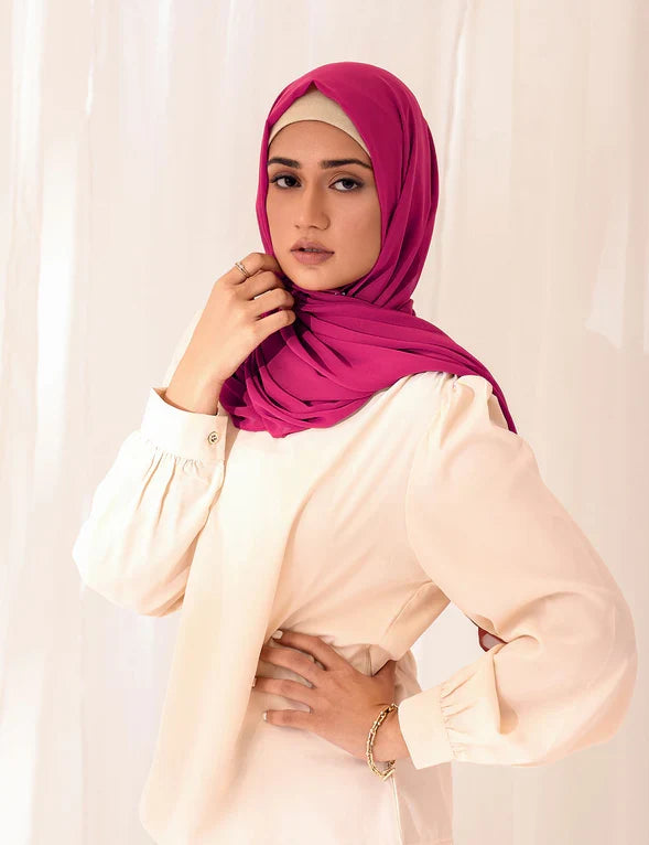 Chiffon Georgette - Hot pink