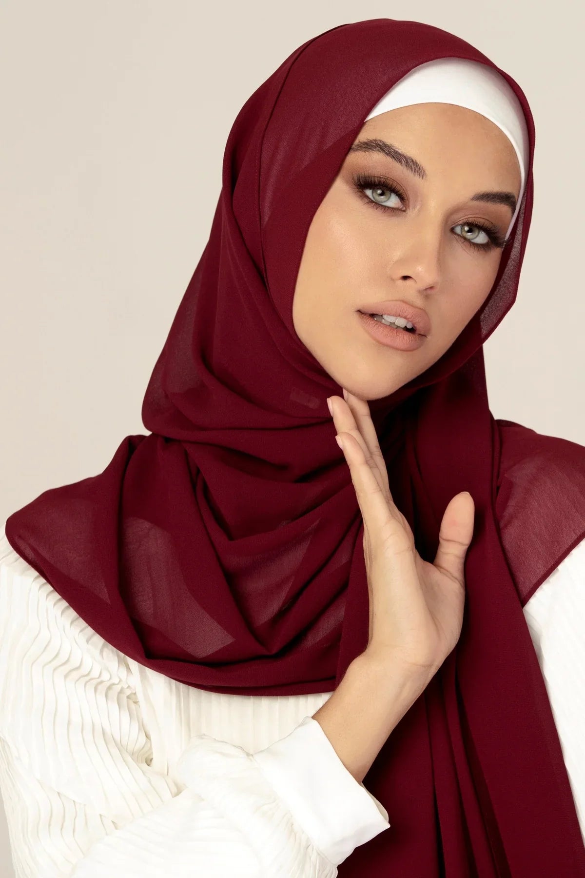 Chiffon Georgette - Mehroon