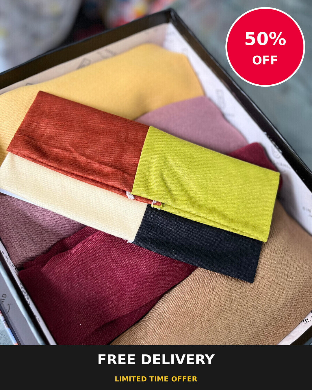 CHASMERA WOOL- BUNDLE OF 4 HIJAB WITH FREE HIJAB CAB