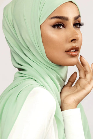 Chiffon Georgette - Mint_green