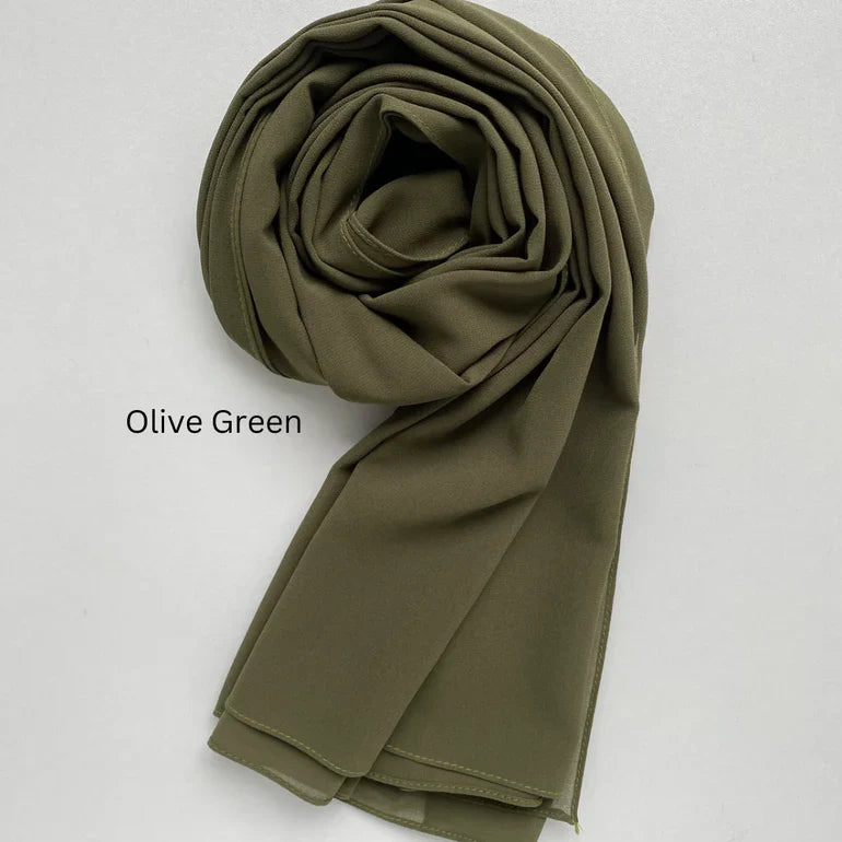 Chiffon Georgette - Olive Green