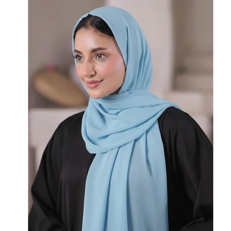 Chiffon Georgette - Pacific Blue