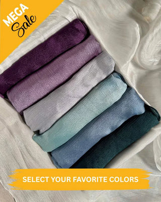 BUNDLE OF 6 - CRINKLE SILK HIJAB