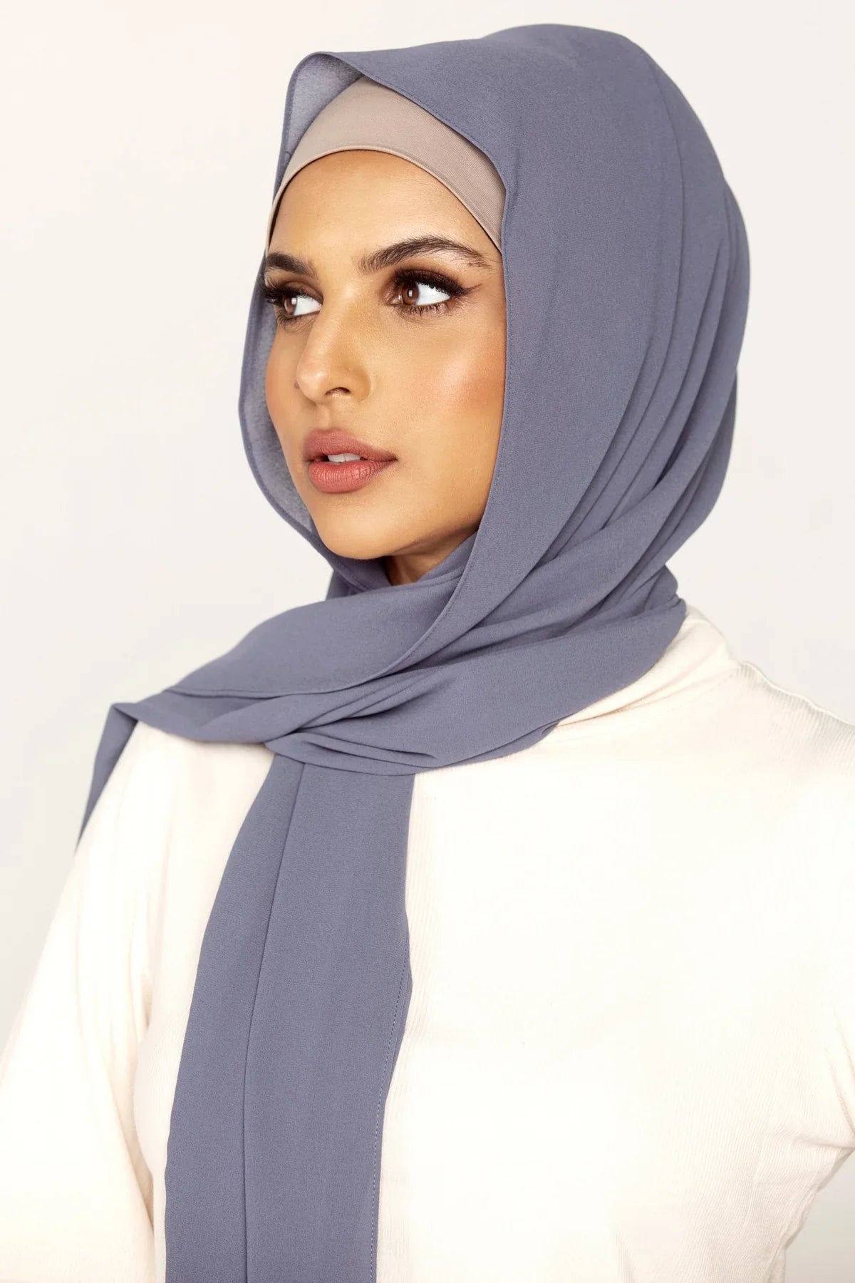 Chiffon Georgette - Steel-Blue