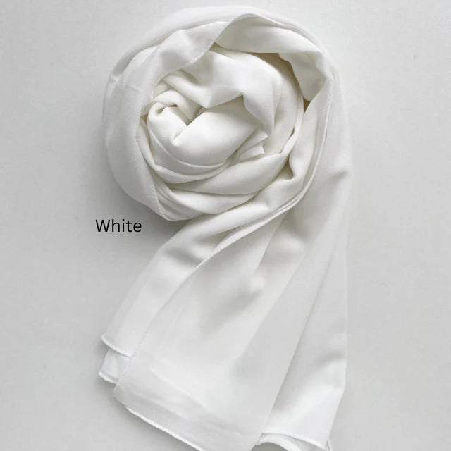 Chiffon Georgette - White