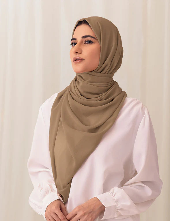 Chiffon Georgette - Wood Brown