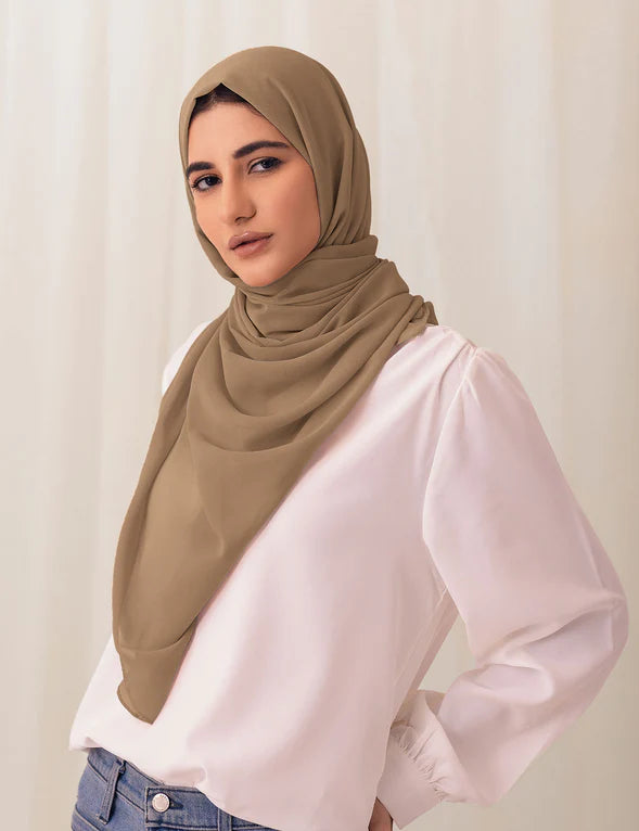 Chiffon Georgette - Wood Brown
